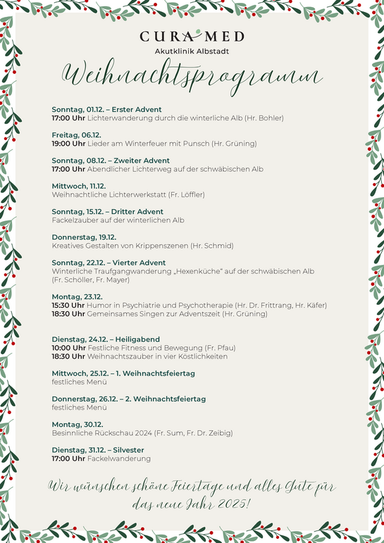 Weihnachtsprogramm